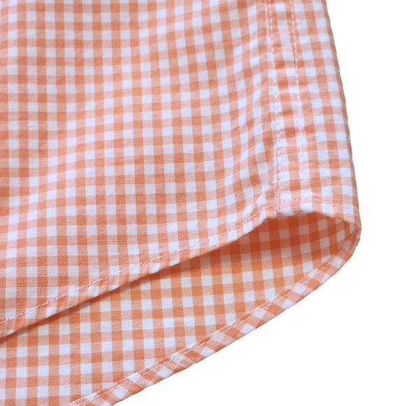 J. Crew Button Down Long Sleeved Shirt Soft Coral & White Check Size Slim XL - Picture 10 of 15